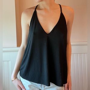 Free People Women’s Slinky Slink Tank Top in Black